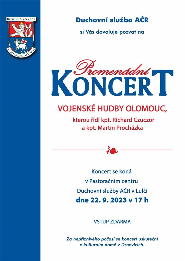 Promenádní koncert Vojenské hudby Olomouc