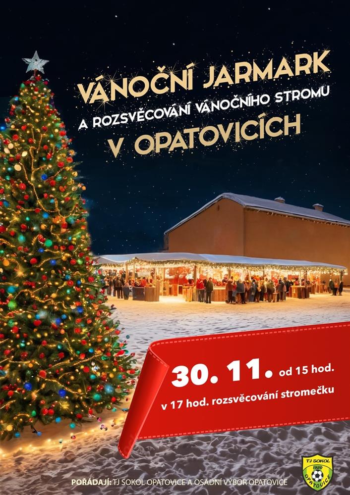 Vánoční jarmark a rozsvěcení stromu v Opatovicích