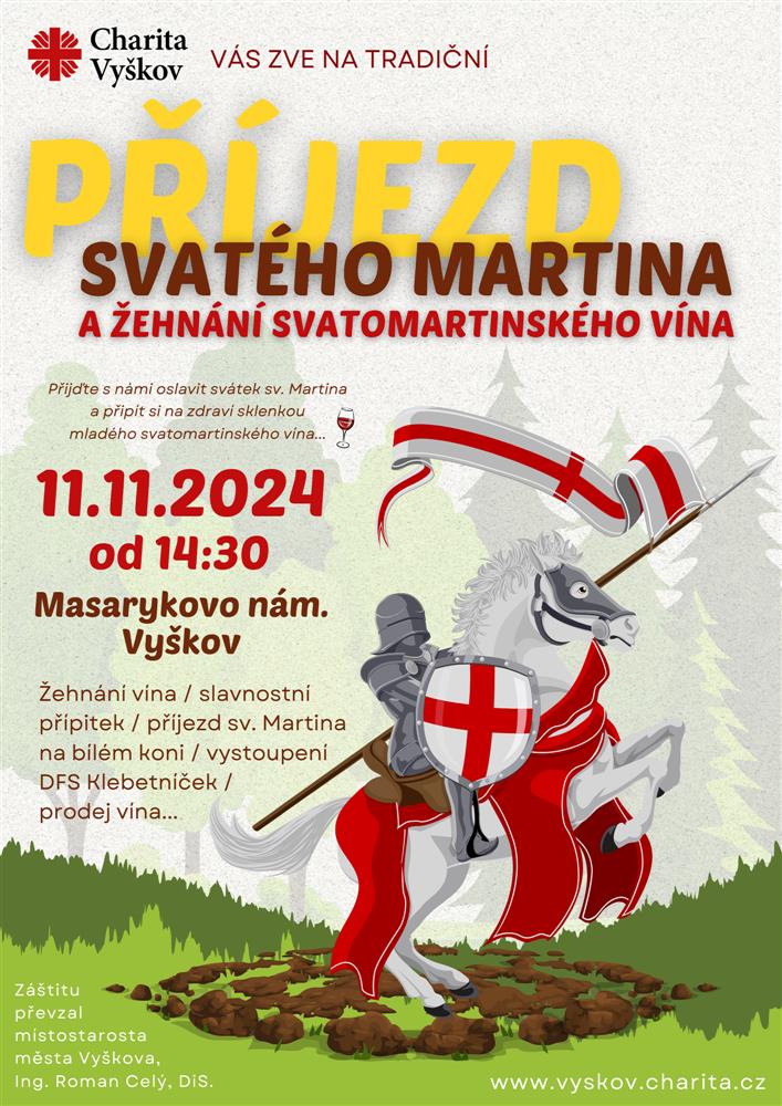 Příjezd sv. Martina a žehnání svatomartinského vína