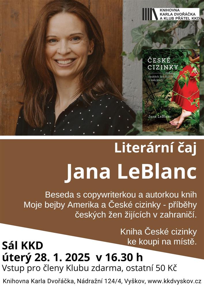 Literární čaj s Janou LeBlanc