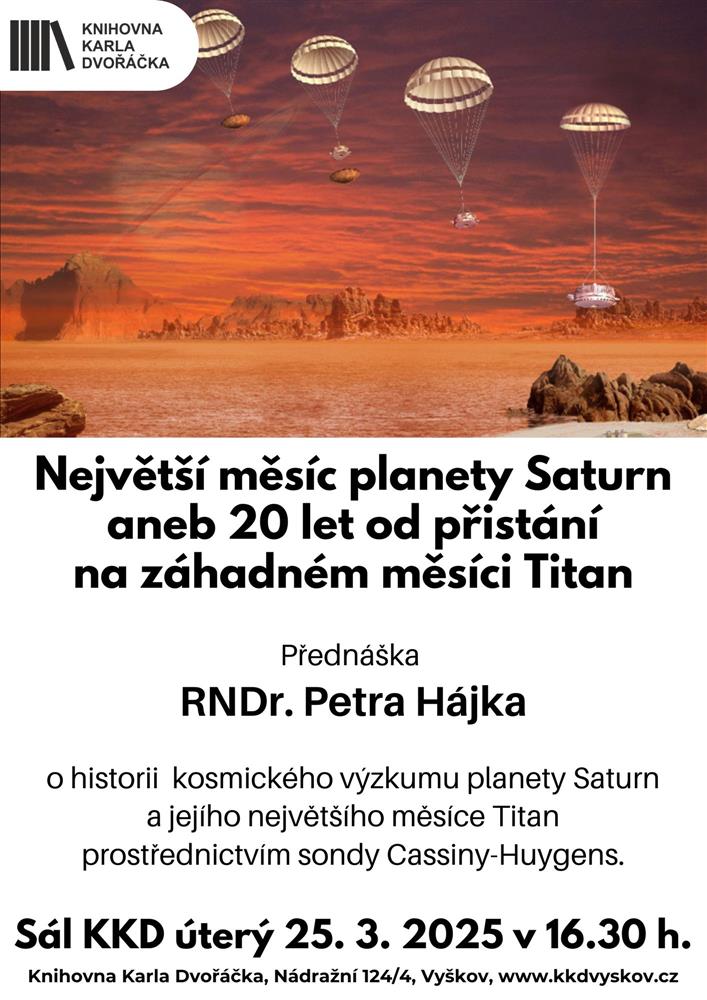Největší měsíc planety Saturn aneb 20 let od přistání na záhadném měsíci Titan