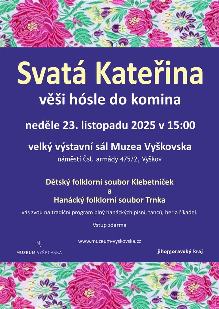 Svatá Kateřina věši hósle do komina