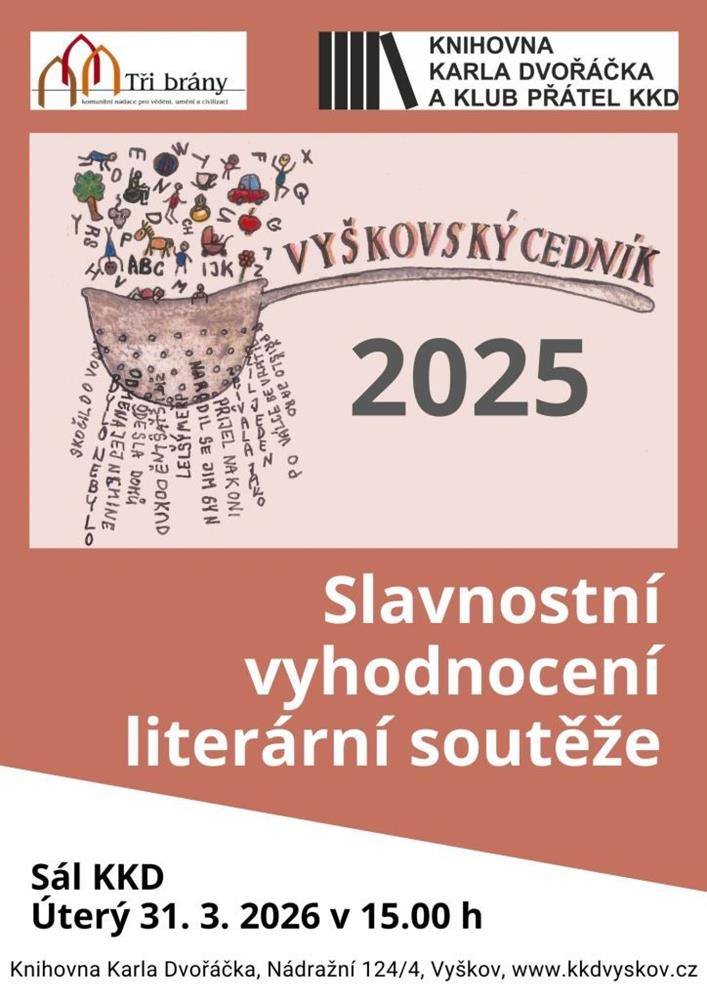 Vyhodnocení literární soutěže Vyškovský cedník 2025