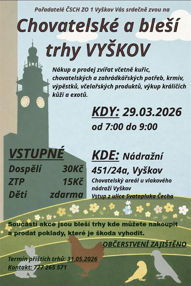 Chovatelské a bleší trhy Vyškov
