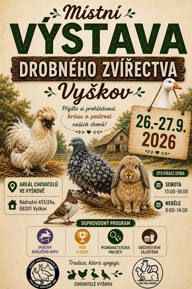 Místní výstava drobného zvířectva