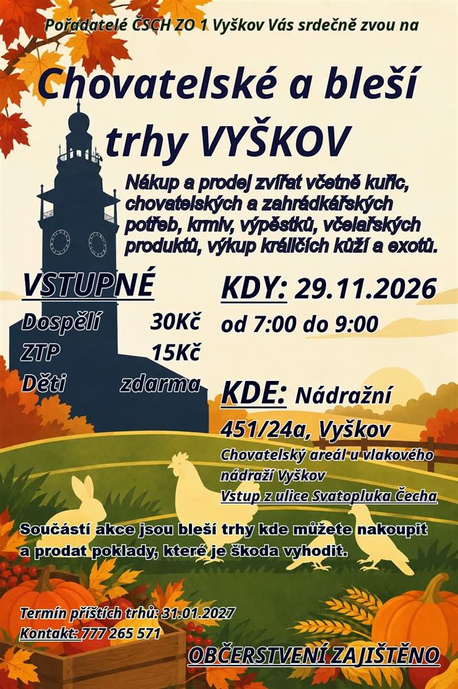 Chovatelské a bleší trhy Vyškov